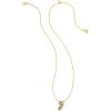 Kendra Scott Candy Cane Short Pendant Necklace, Red Green Mix, 14k Gold-Plated Brass, Fashion Jewelry for Women