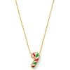 Kendra Scott Candy Cane Short Pendant Necklace, Red Green Mix, 14k Gold-Plated Brass, Fashion Jewelry for Women