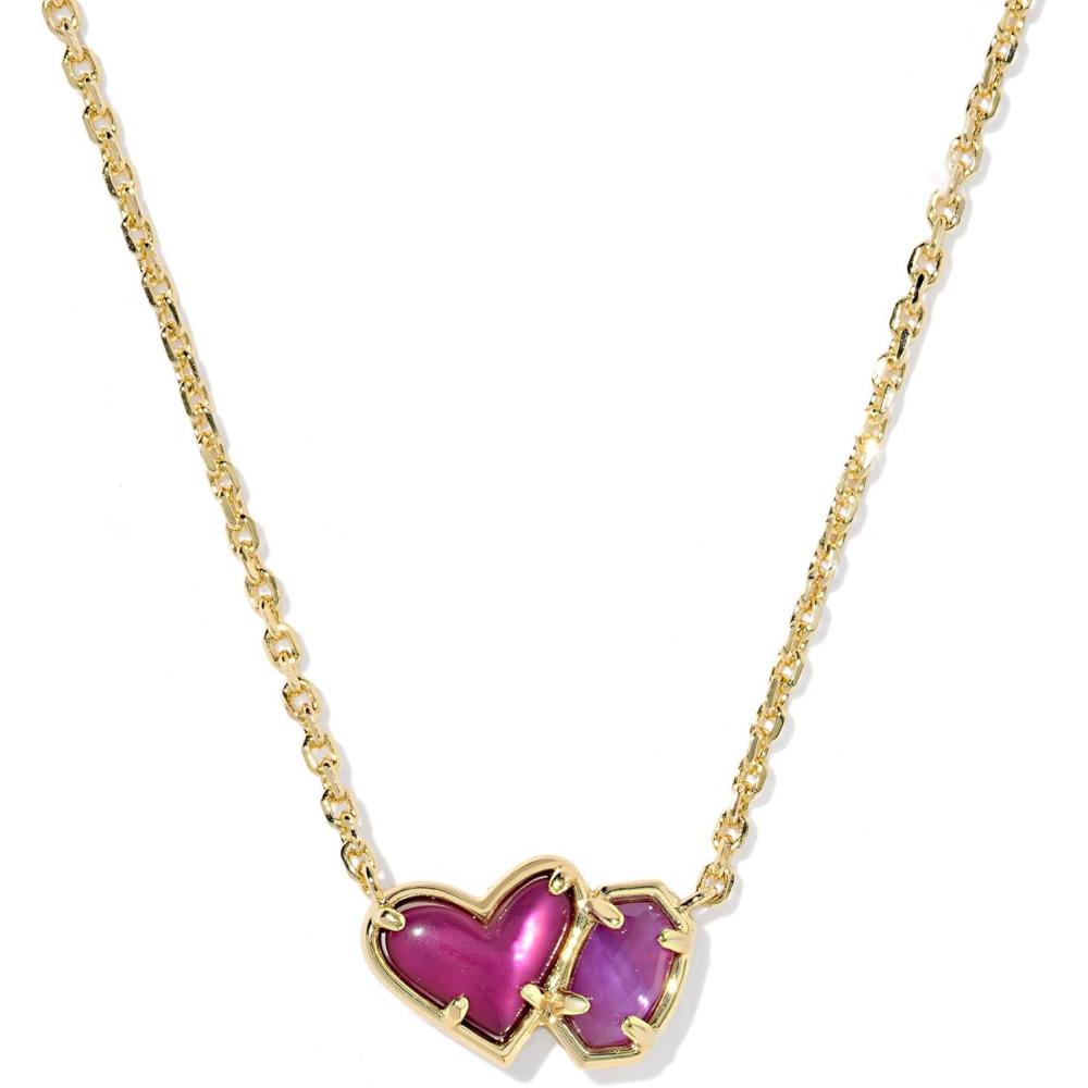 imageKendra Scott Ari Heart Emilie Pendant Necklace Fashion Jewelry for WomenFUCHSIA MAGNESITEPURPLE MOP