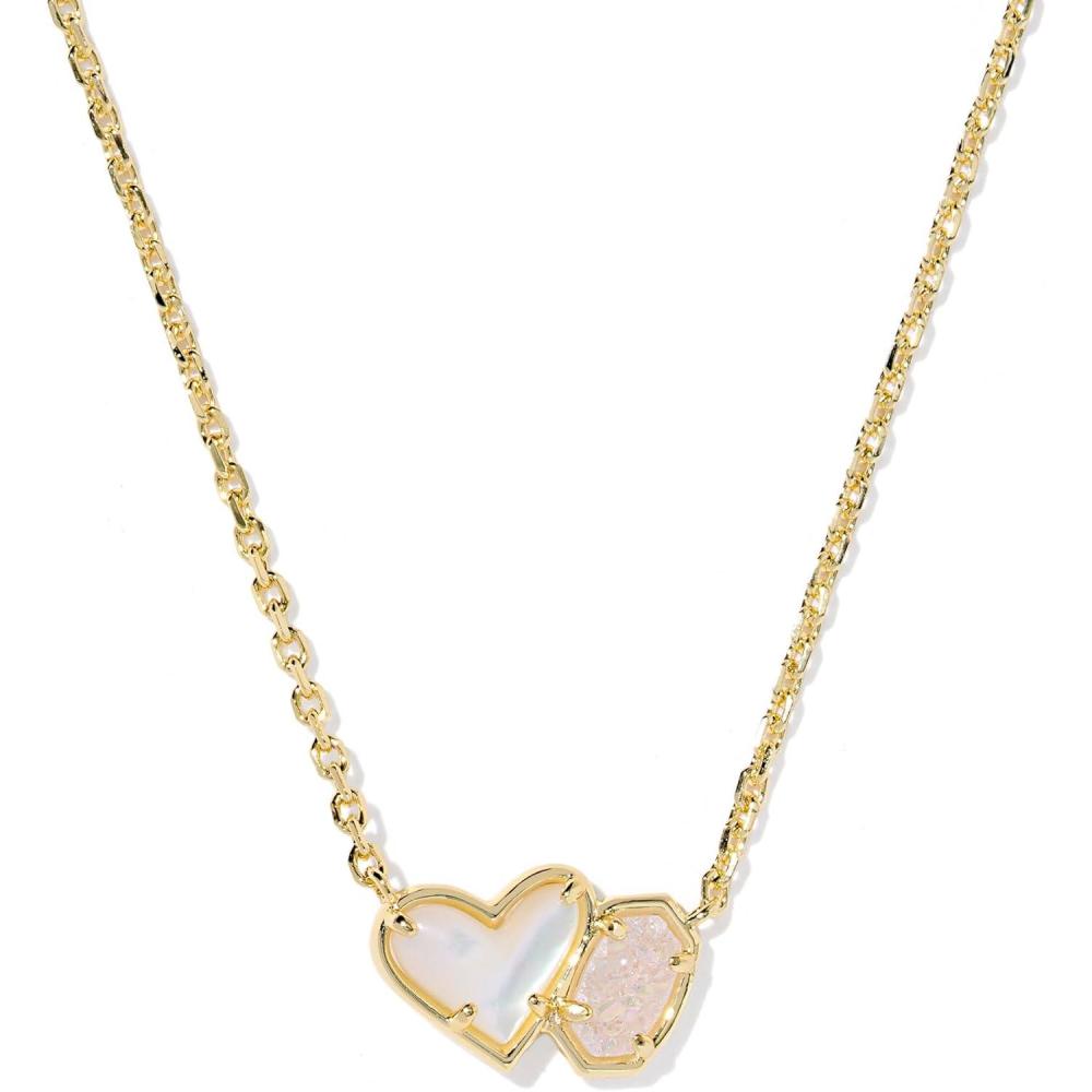 imageKendra Scott Ari Heart Emilie Pendant Necklace Fashion Jewelry for WomenIVORY MOPIRIDESCENT DRUSY