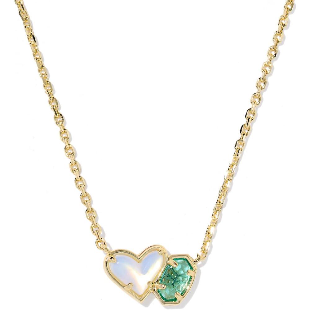 imageKendra Scott Ari Heart Emilie Pendant Necklace Fashion Jewelry for WomenOPALITE ILLUSION AND LONDON BLUE GLASS