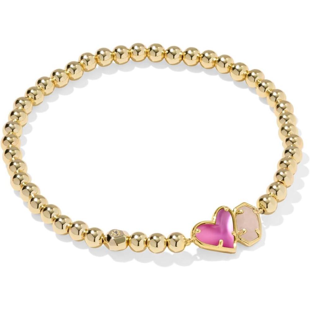 imageKendra Scott Ari Heart Emilie Stretch Bracelet Fashion Jewelry for WomenAZALEA ILLUSION AND ROSE QUARTZ