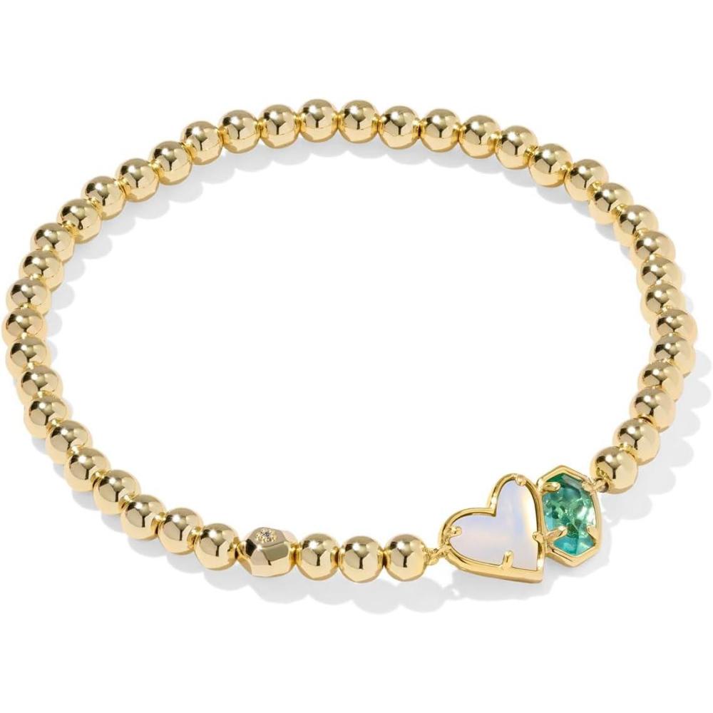 imageKendra Scott Ari Heart Emilie Stretch Bracelet Fashion Jewelry for WomenOPALITE ILLUSION AND LONDON BLUE GLASS