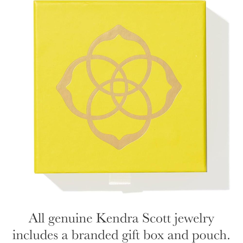 imageKendra Scott Melinda Short Pendant Necklace 14k Gold Plated Brass Aqua Illusion Fashion Jewelry for Women