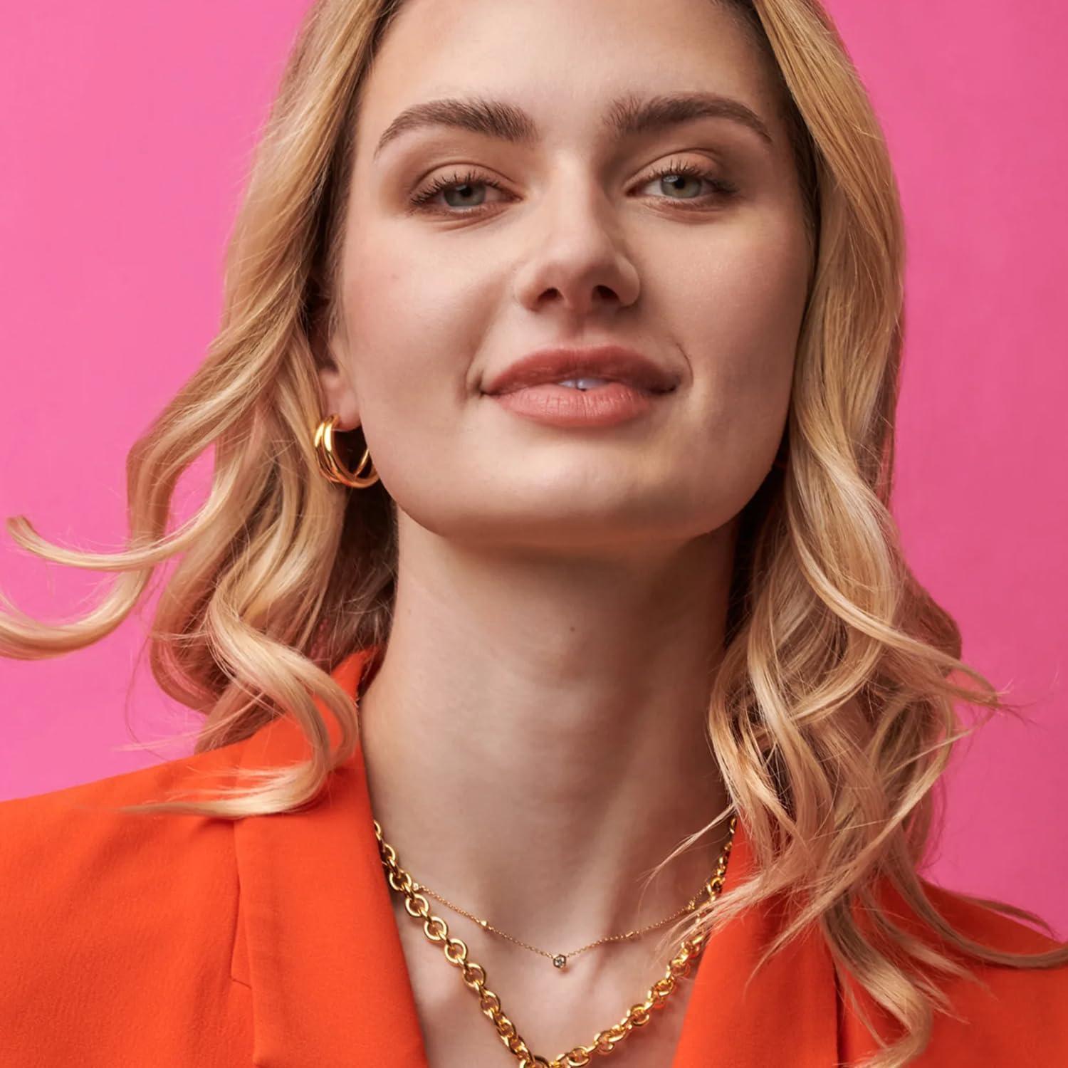 imageKendra Scott Meg Double Hoop Earring 18k Gold Vermeil