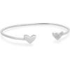 Kendra Scott Ari Heart Sterling Silver Cuff Bracelet in White Diamond, Fine Jewelry for Women