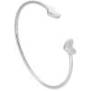 Kendra Scott Ari Heart Sterling Silver Cuff Bracelet in White Diamond, Fine Jewelry for Women