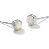 Kendra Scott Davie Stud Earring, Sterling Silver, Kyocera Opal