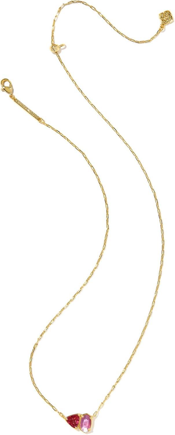 imageKendra Scott Tatum Short Pendant Necklace Fashion Jewelry for WomenGOLD PINK MIX