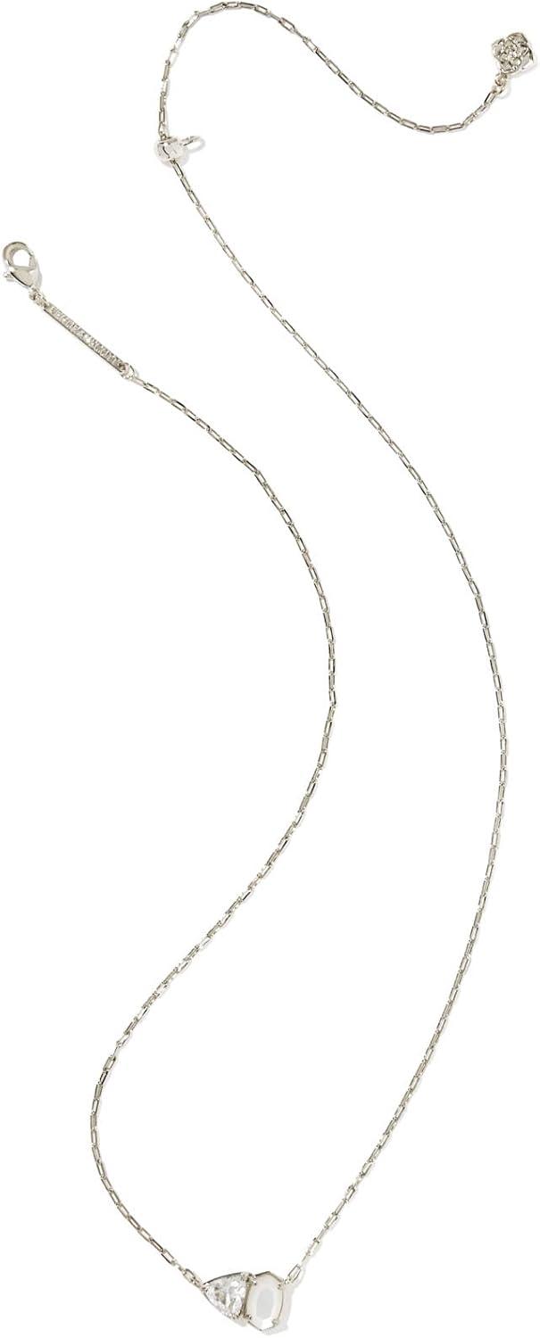 imageKendra Scott Tatum Short Pendant Necklace Fashion Jewelry for WomenRHODIUM NEUTRAL MIX