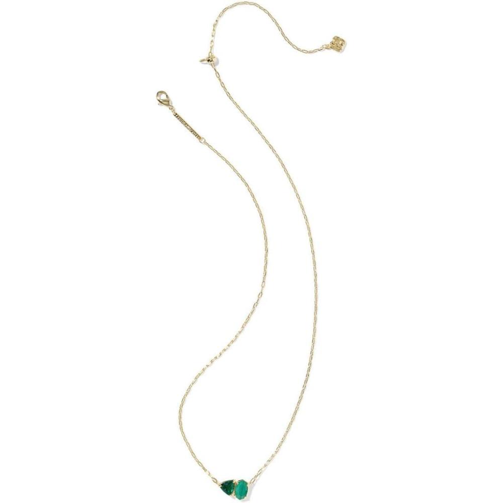 imageKendra Scott Tatum Short Pendant Necklace Fashion Jewelry for WomenGOLD GREEN MIX