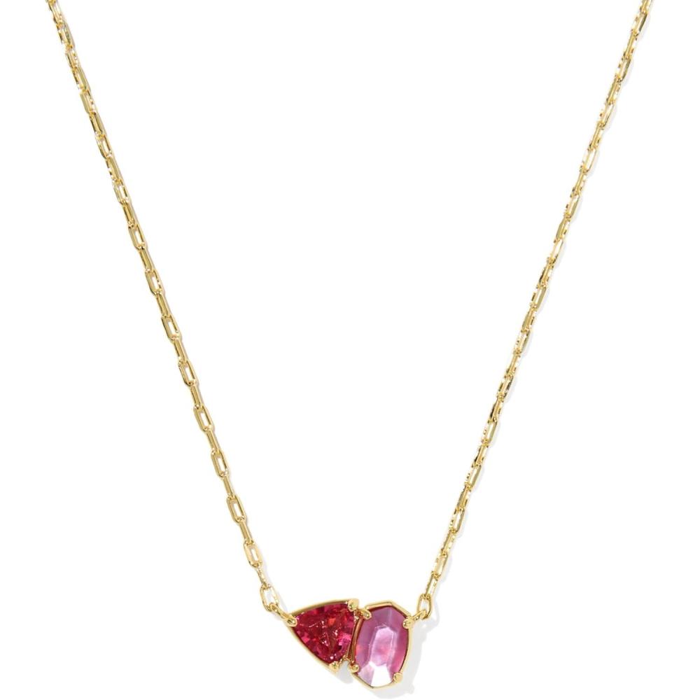imageKendra Scott Tatum Short Pendant Necklace Fashion Jewelry for WomenGOLD PINK MIX