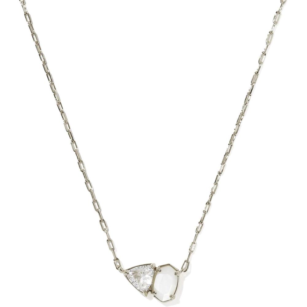 imageKendra Scott Tatum Short Pendant Necklace Fashion Jewelry for WomenRHODIUM NEUTRAL MIX
