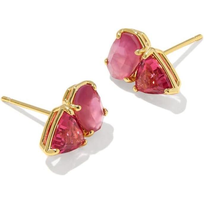 imageKendra Scott Tatum Stud Earrings Fashion Jewelry for WomenGOLD PINK MIX