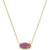 Kendra Scott Elisa Pendant Necklace, Dark Lavender Lab Grown Opal, 14k Gold-Plated Brass, Fashion Jewelry for Women