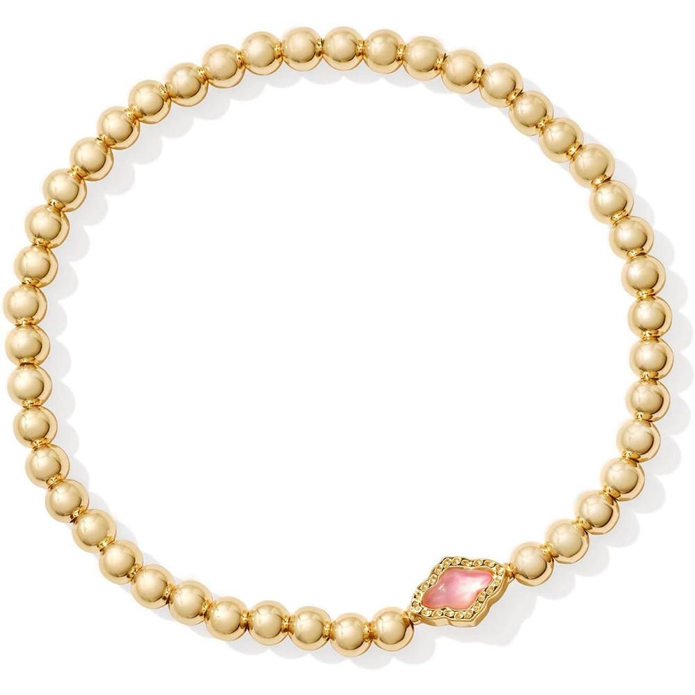 imageKendra Scott Abbie Beaded Stretch Brass Bracelet Fashion Jewelry for WomenGOLD AZALEA ILLUSION