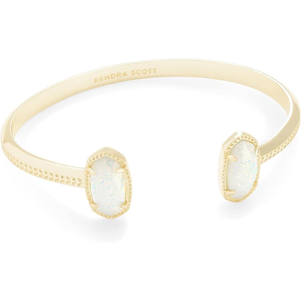 imageKendra Scott Elton Bracelet in 14k GoldPlated Brass Fashion Jewelry for Women White Opal