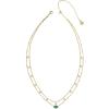 Kendra Scott Emilie Crystal Multi Strand Necklace, Fashion Jewelry for Women(EMERALD DRUSY)