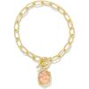 Kendra Scott Daphne Link And Chain Bracelet, Fashion Jewelry for Women(LIGHT PINK IRIDESCENT ABALONE)