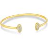 Kendra Scott Grayson Crystal Cuff Bracelet, Fashion Jewelry for Women(GOLD – WHITE CUBIC ZIRCONIA)