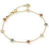 Kendra Scott Sierra Star Crystal Delicate Chain Bracelet, Fashion Jewelry for Women(GOLD – RED WHITE BLUE MIX)