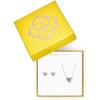 Kendra Scott Ari Heart Necklace & Earrings Gift Set(RHODIUM – WATERCOLOR ILLUSION)